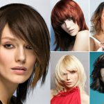 Градуированная стрижка на средние волосы.