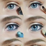 На фото: тени длясеро-голубых глаз.