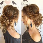 Updo-Hairstyle-with-Loose-Braids-Messy-Updos